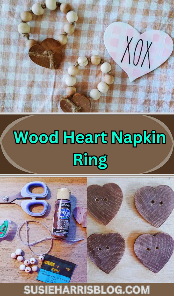 Wood Heart Napkin Ring