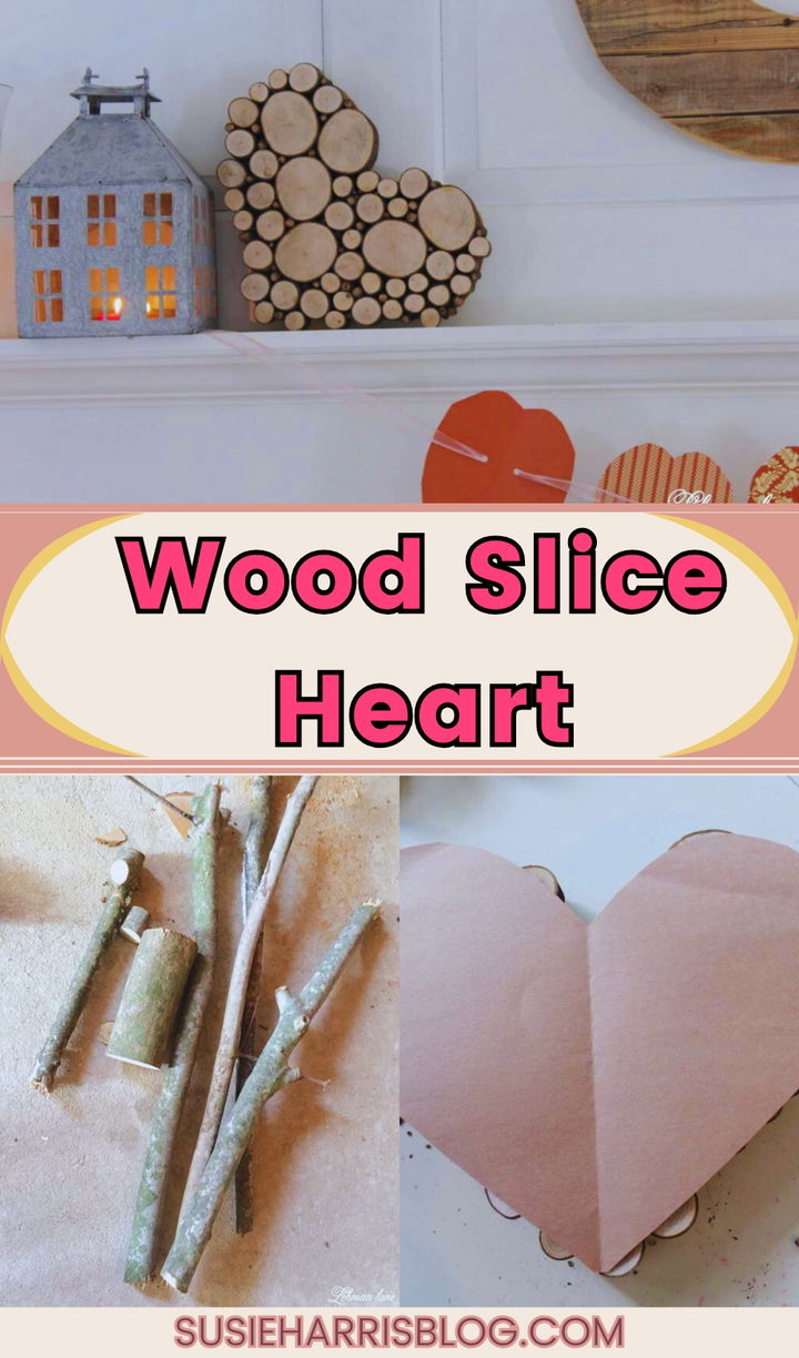 Wood Slice Heart