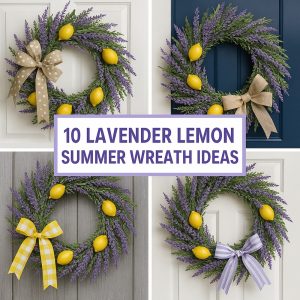 10 Lavender Lemon Summer Wreath Ideas