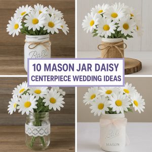 10 Mason Jar Daisy Centerpiece Wedding Ideas