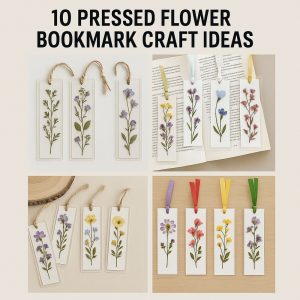 10 Pressed Flower Bookmark Craft Ideas