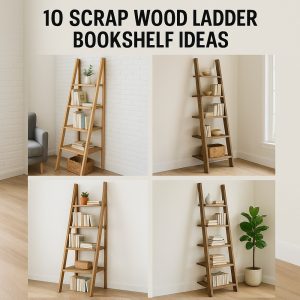 10 Scrap Wood Ladder Bookshelf Ideas
