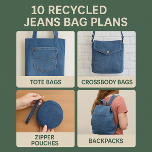 10 recycled jeans bag plans