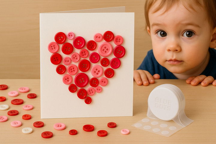 Button Heart Card