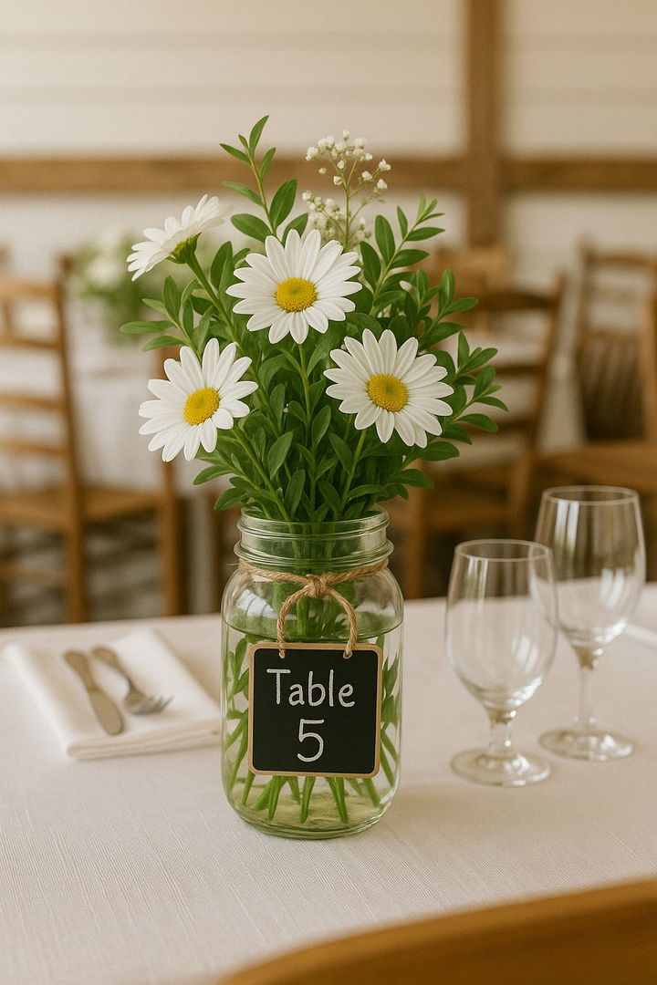 Chalkboard Tagged Mason Jars