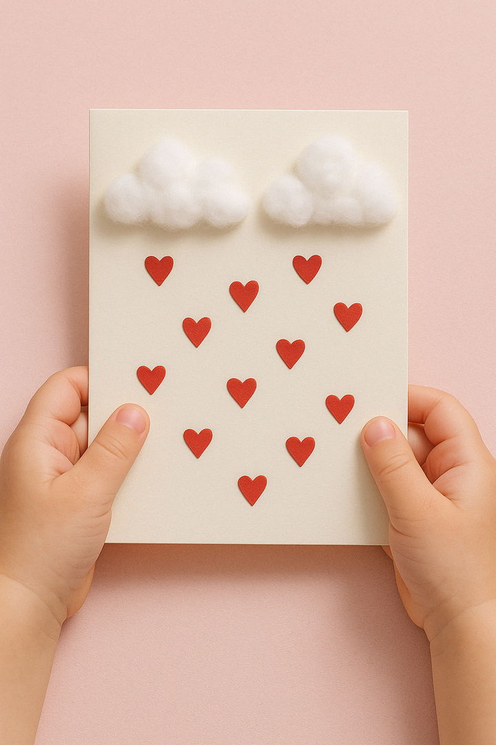 Cotton Ball Cloud Card