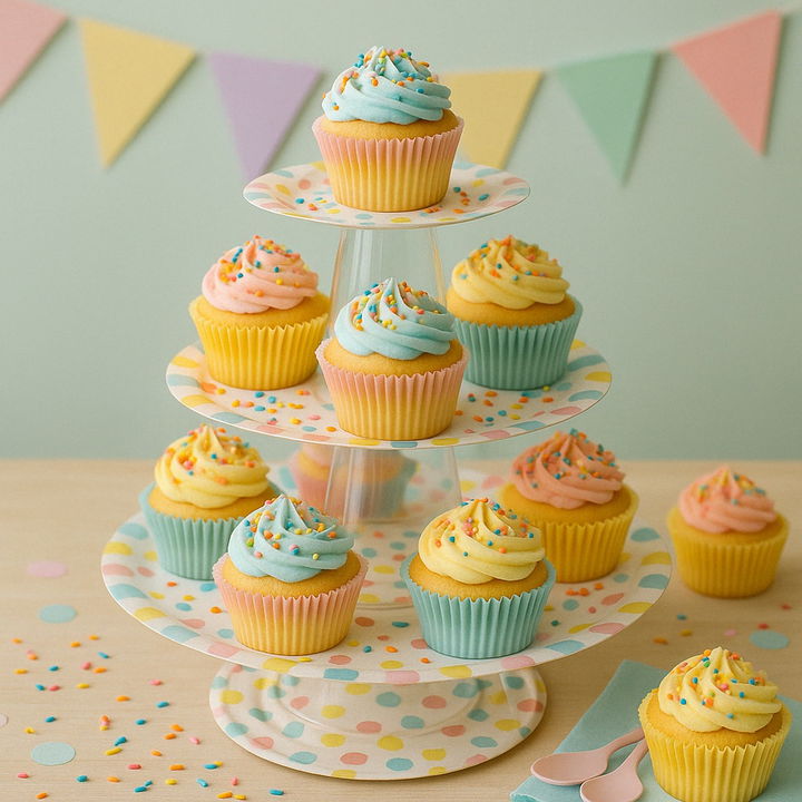 Cupcake Stand from Plates Cups