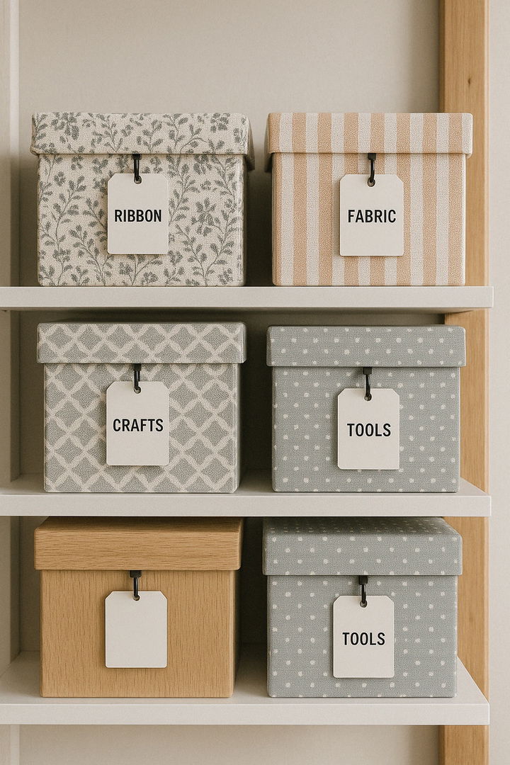 Fabric Covered Storage Boxes