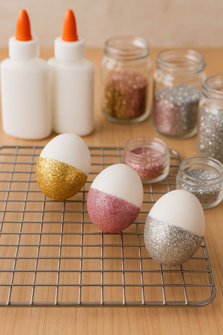 Glitter Dipped Eggs
