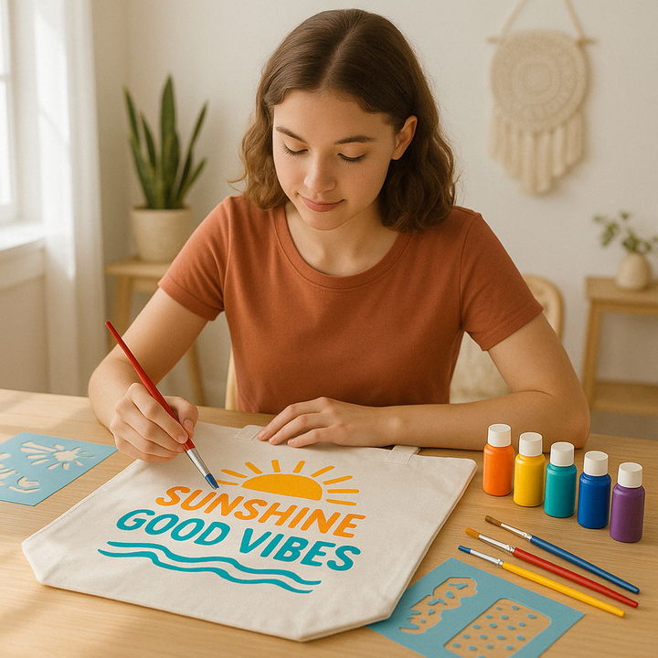 Painted Canvas Totes