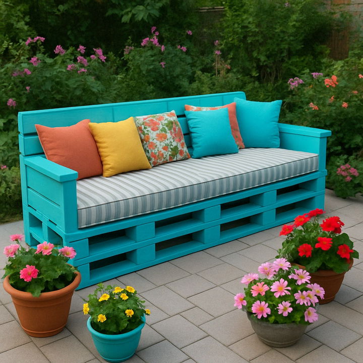 Painted Pallet Patio Set