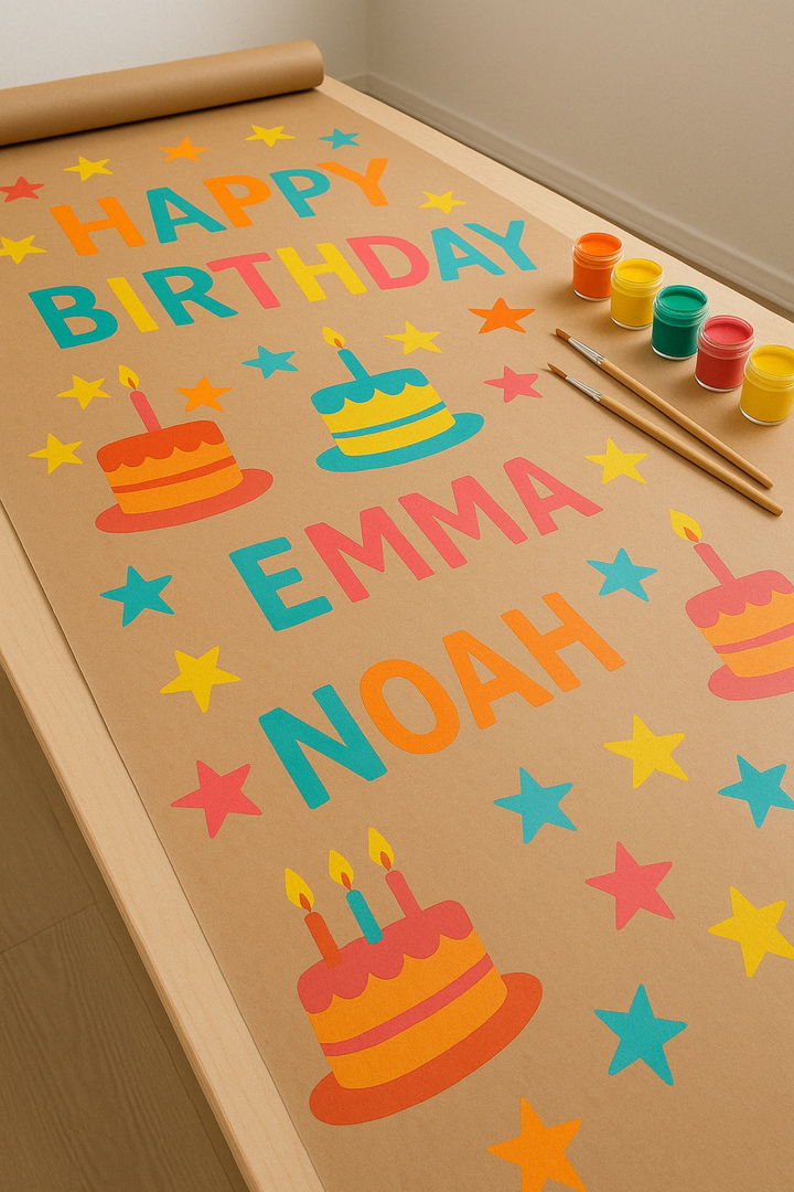 Painted Paper Tablecloth