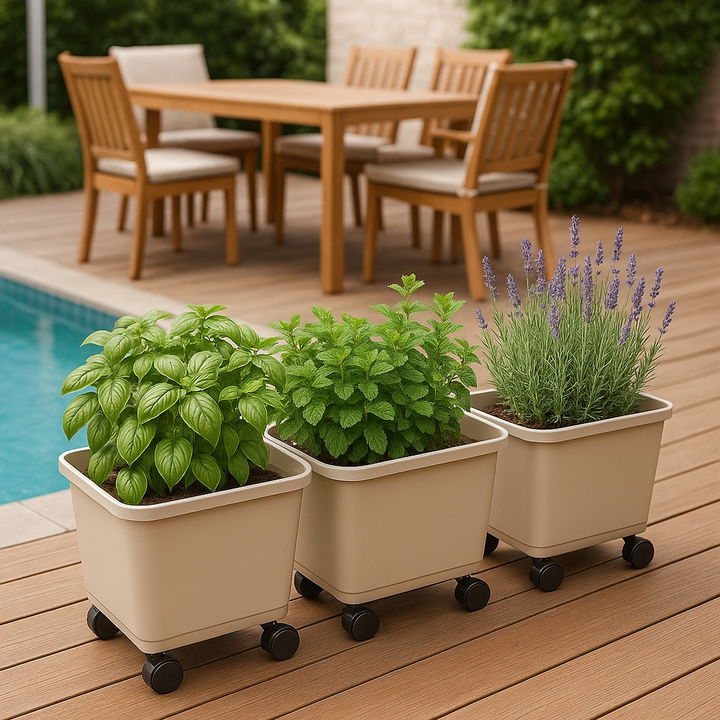 Rolling Planters with Wheels