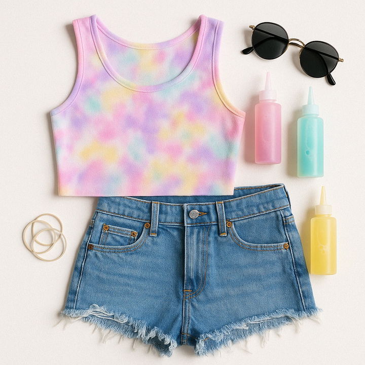 Tie Dye Tank Shorts Set