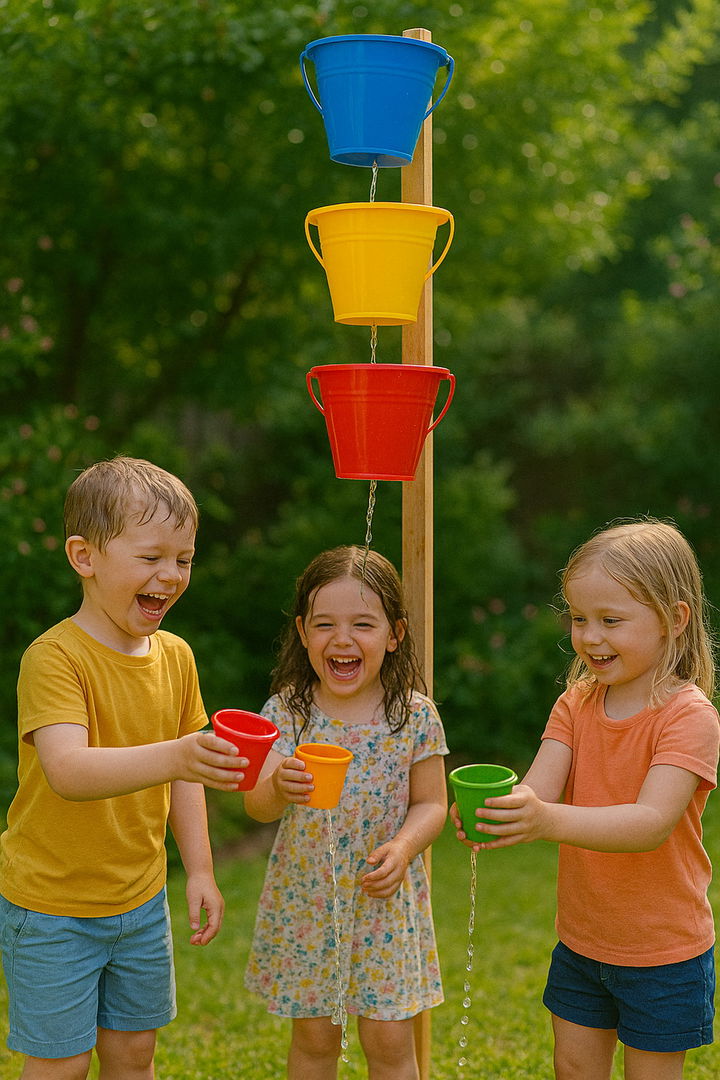 Tiered Waterfall Bucket Stand