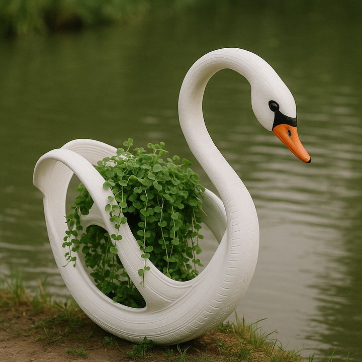 Tyre Swan Planter