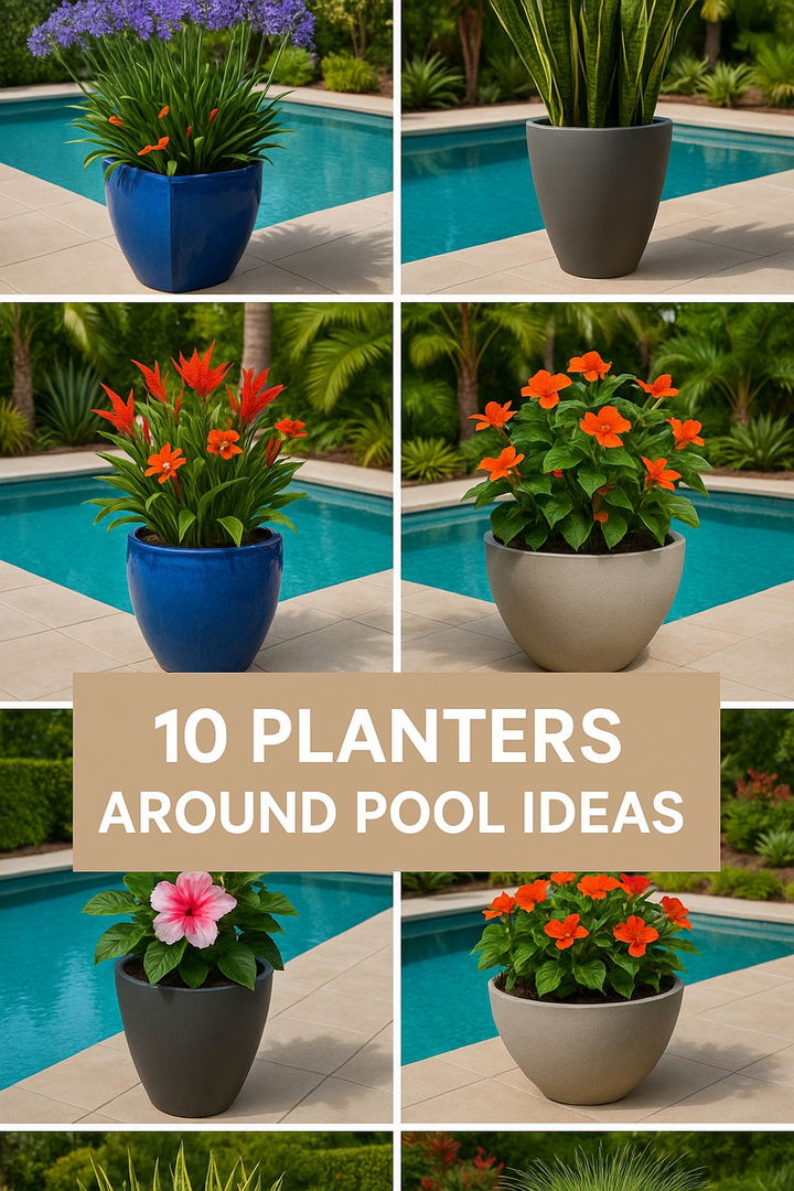 10 Planters Around Pool Ideas