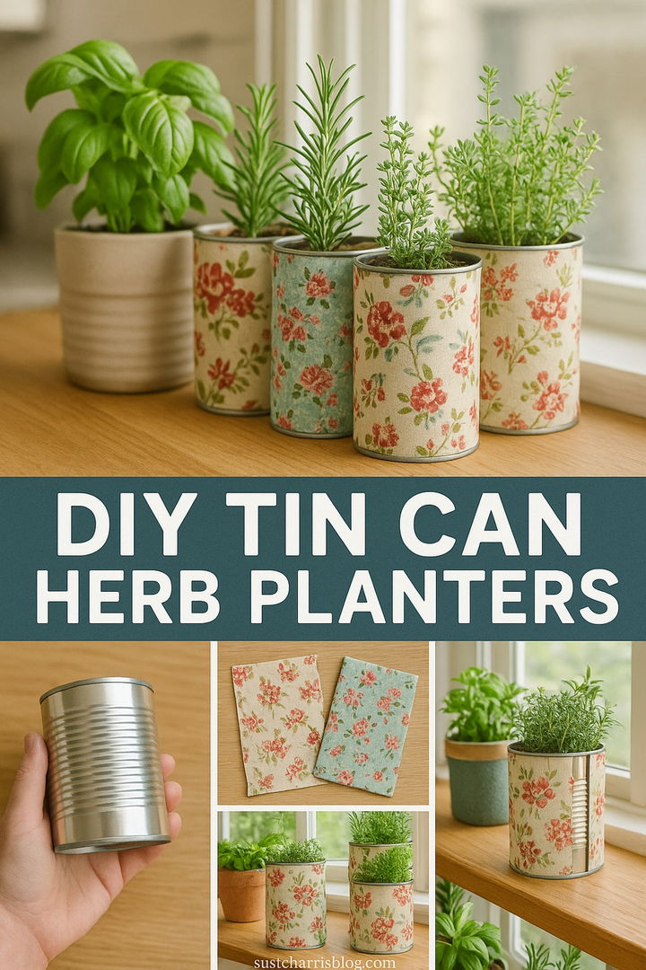 Tin Can Desk Organizer