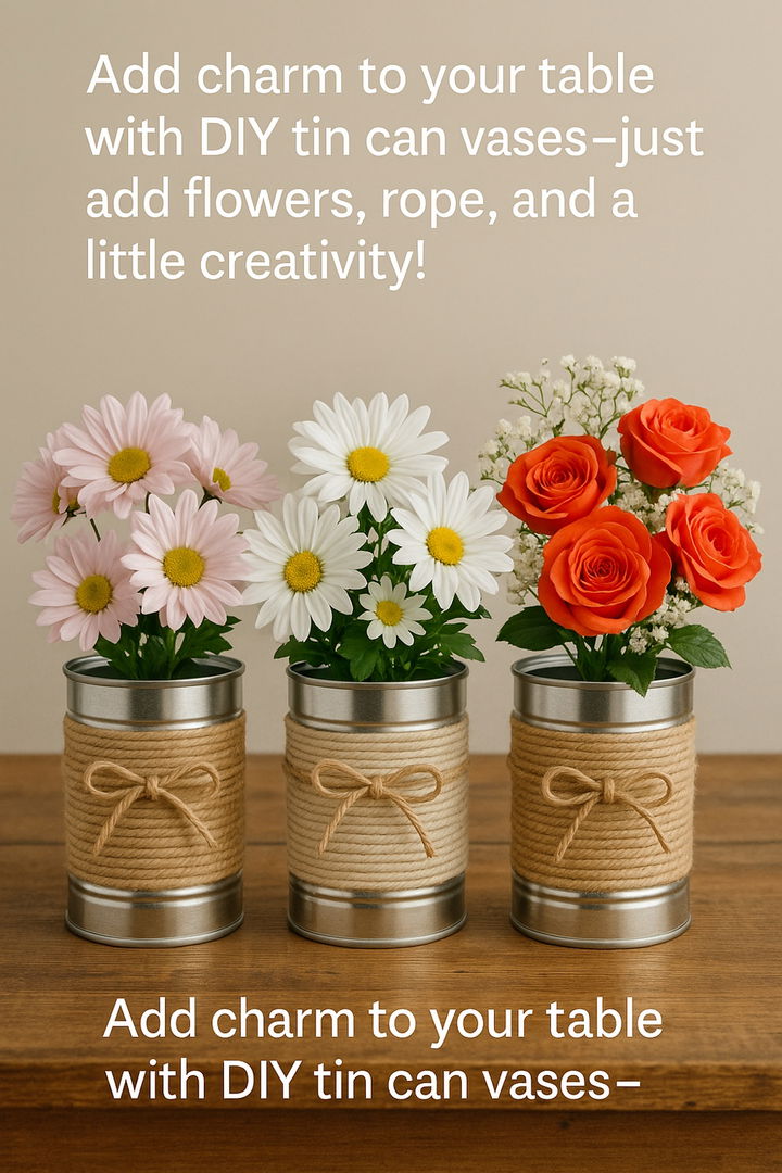 Tin Can Flower Vases