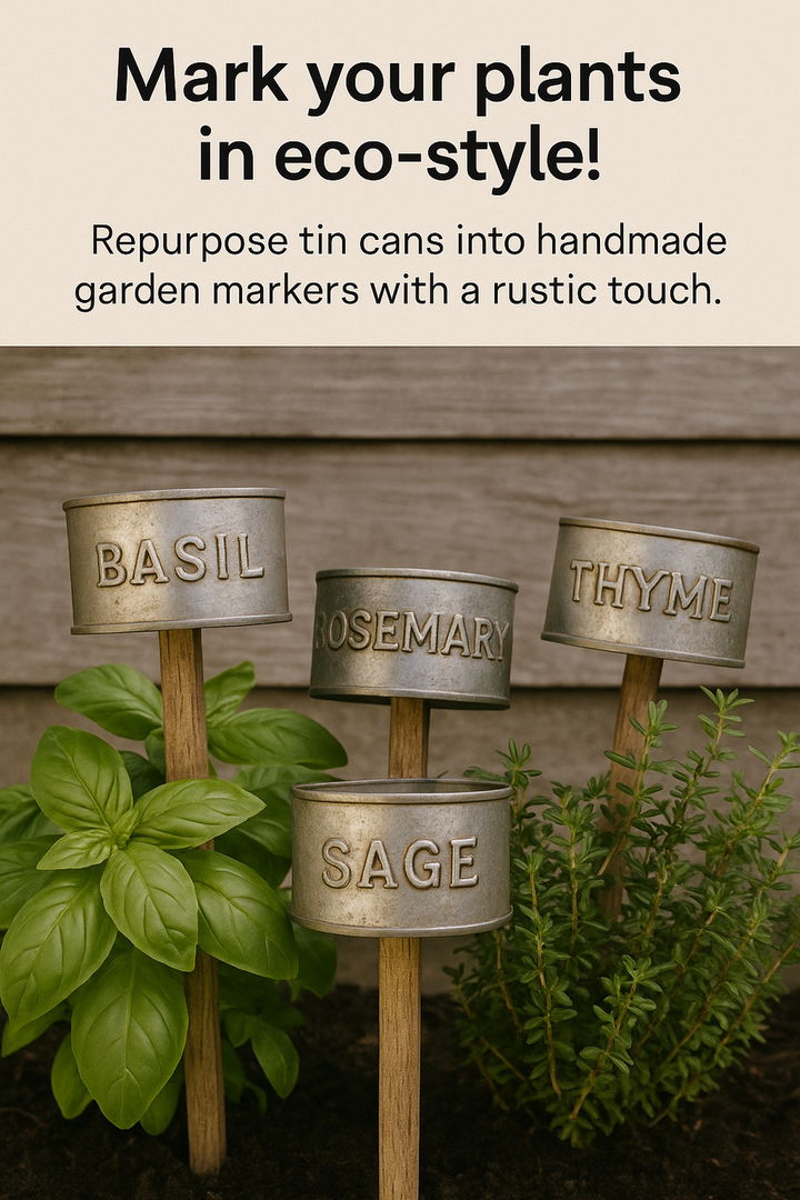 Tin Can Garden Markers