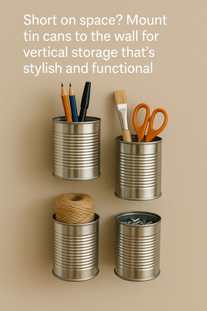 Tin Can Wall Storage