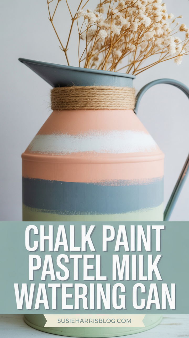 Chalk Paint Pastel Milk Jug Watering Can
