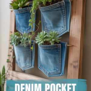Denim Pocket Planter