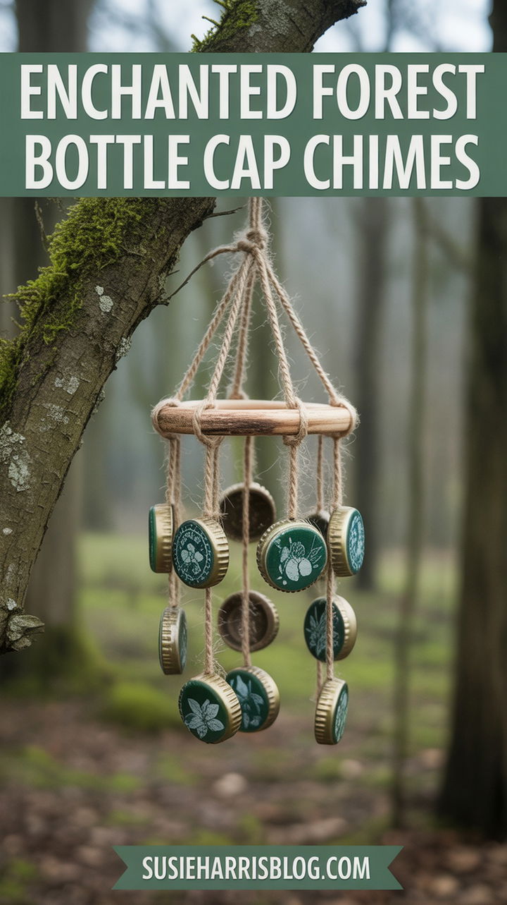 Enchanted Forest Bottle Cap Chimes