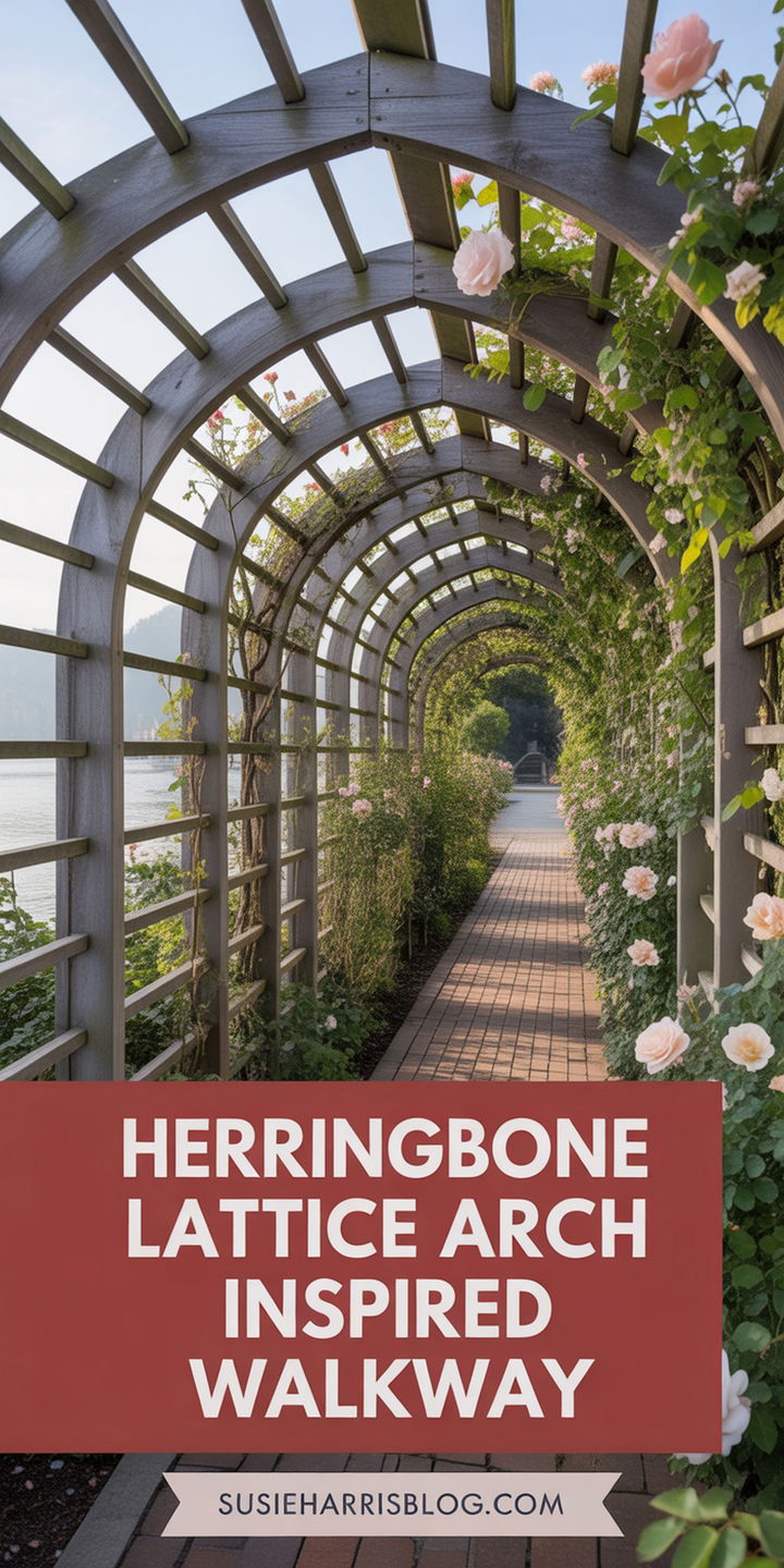 Herringbone Lattice Arch Inspired Walkway