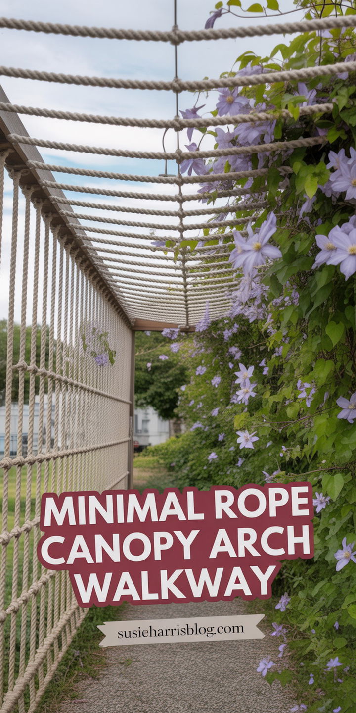 Minimal Rope Canopy Arch Walkway