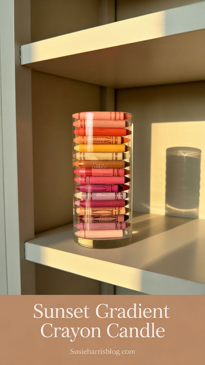 Sunset Gradient Crayon Candle