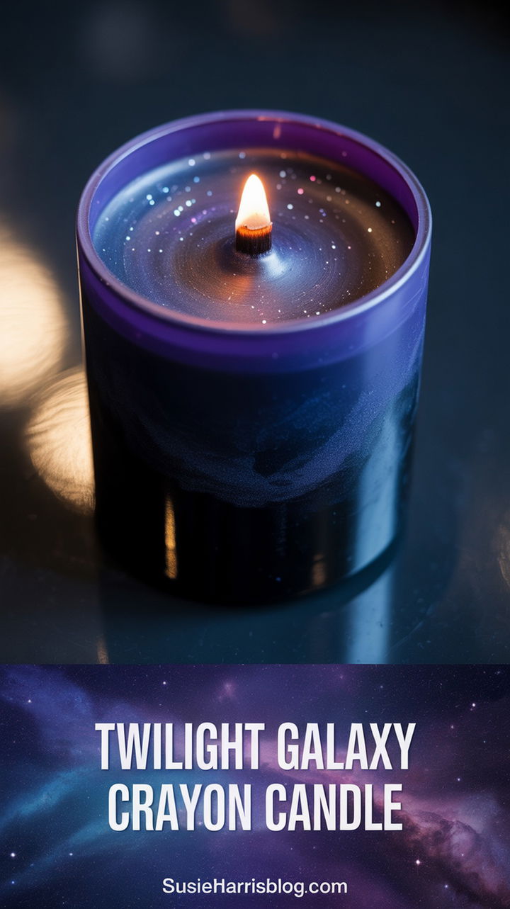 Twilight Galaxy Crayon Candle