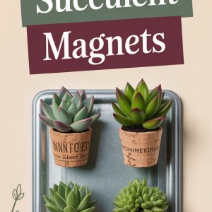 Wine Cork Succulent Magnets