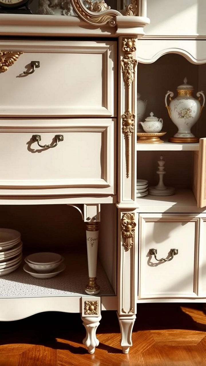 Acanthus Adorned Dresser with “Ormolu” Paint Effects