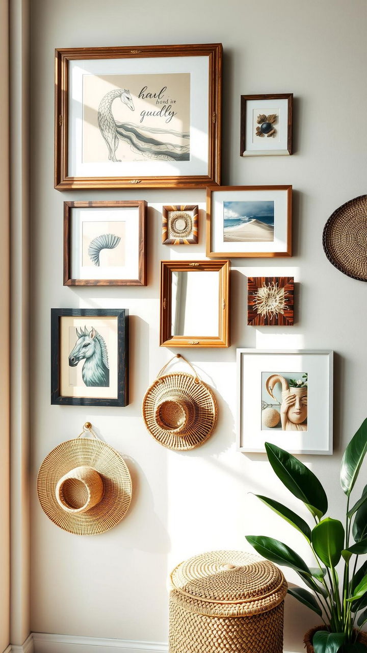 Boho Gallery Wall With Vintage Frames