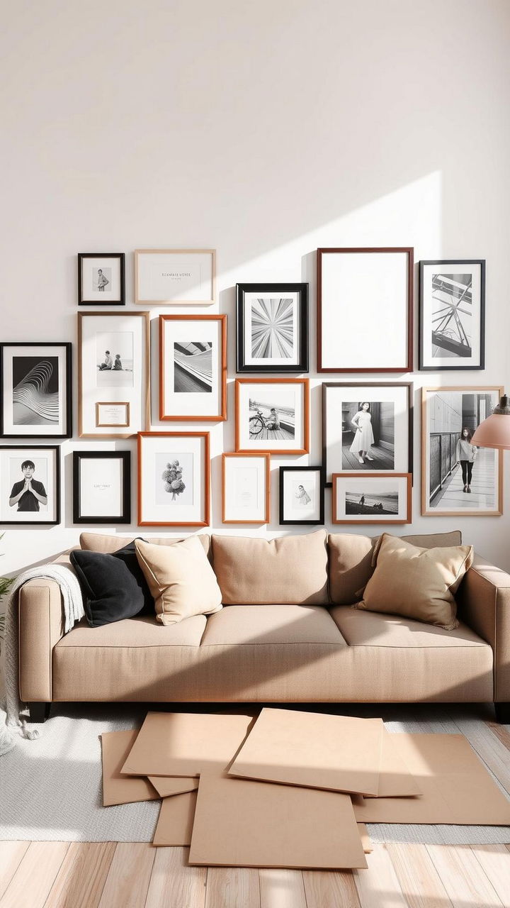 Easy DIY Gallery Wall With Mixed Frames