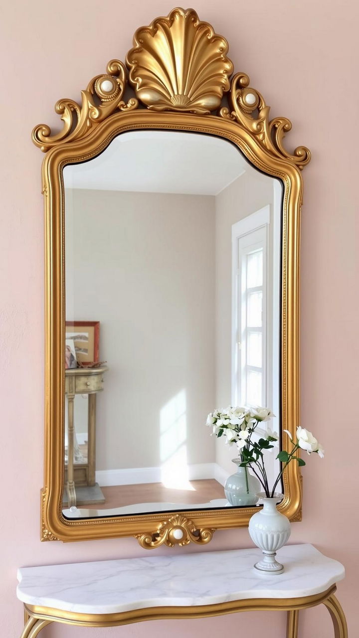 Gilded Rocaille Mirror from a Thrift Find