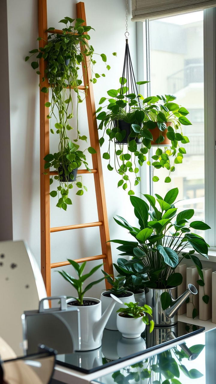 Go Vertical with Plants—From Ladder Shelves to Rail Planters