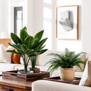 Greenery and Espresso Stained Planter Sleeves