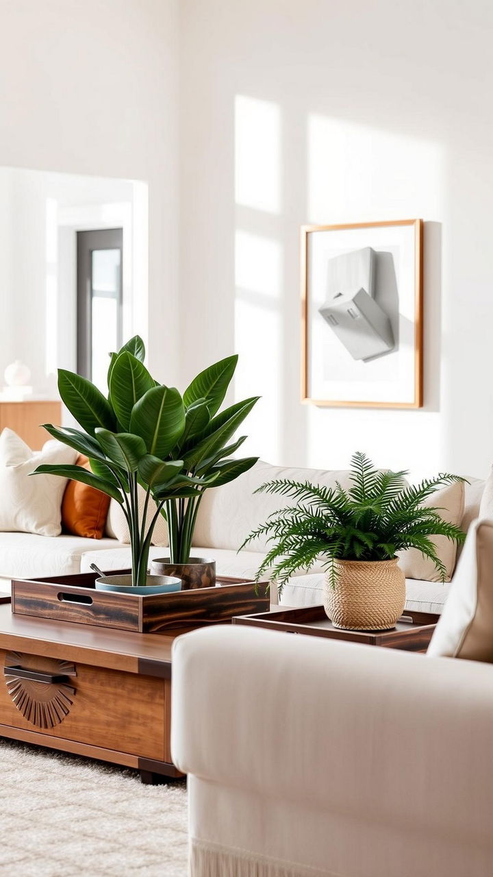 Greenery and Espresso Stained Planter Sleeves