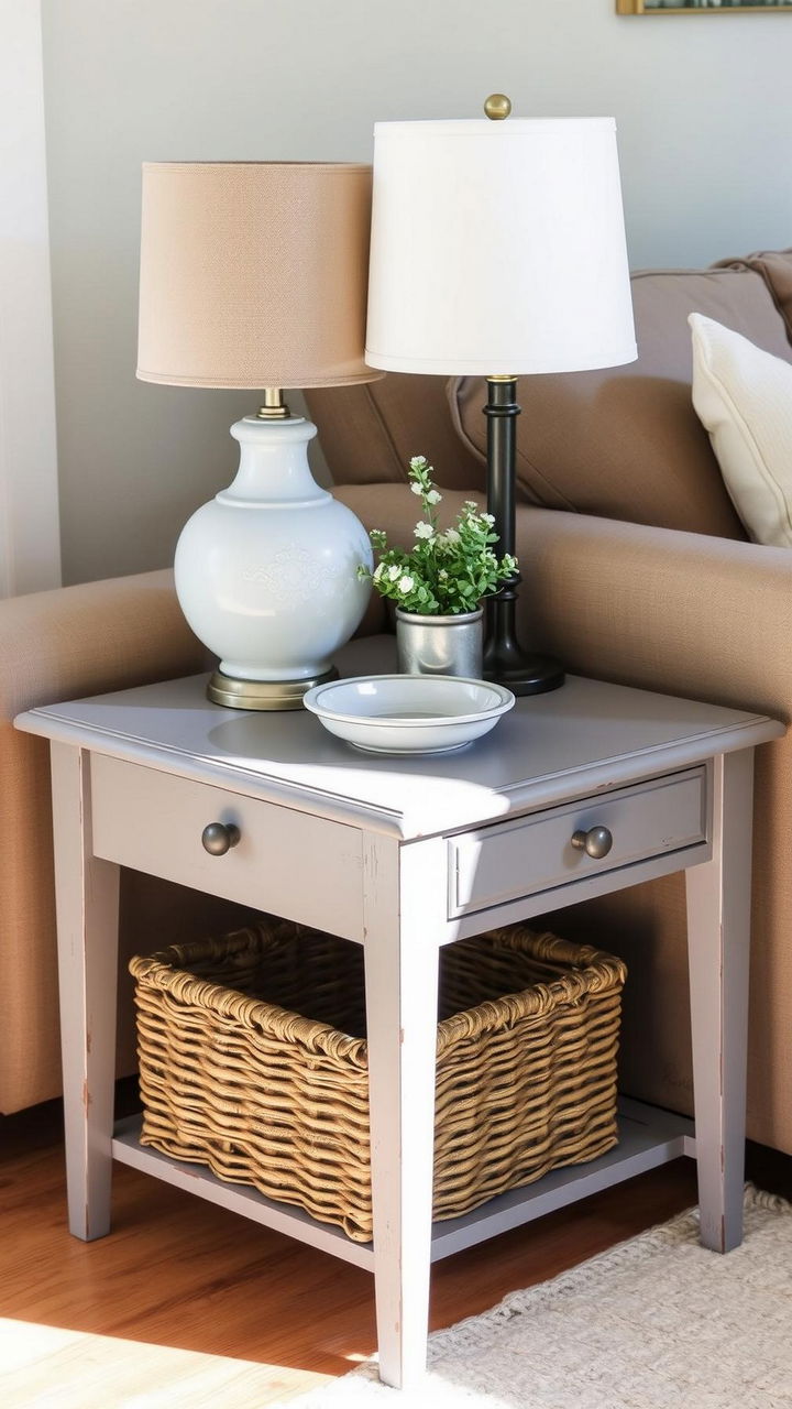 Thrift Flip Side Table Using Chalk Paint